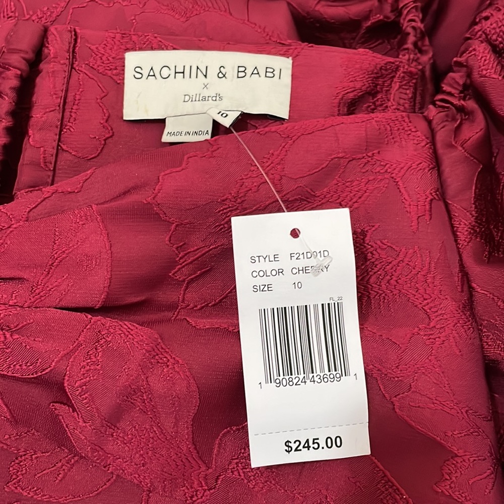NWT Sachin & Babi Gabby Floral Jacquard Sweetheart Midi Dress - Picture 6 of 9